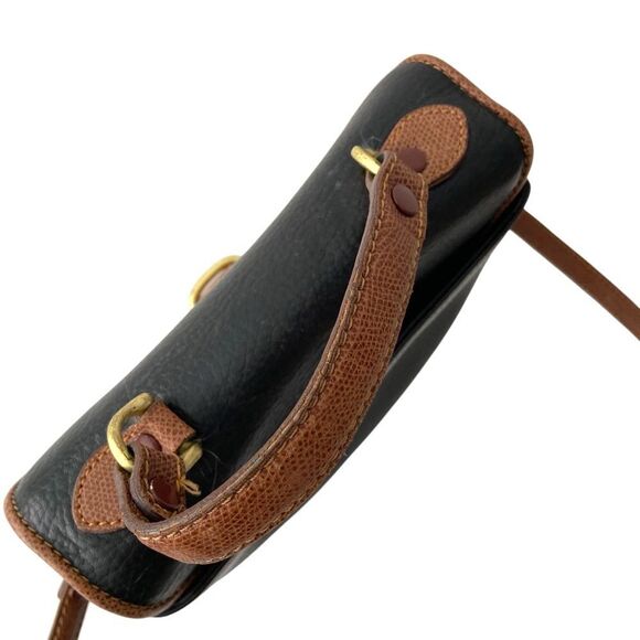 Vintage Liz Claiborne Black and Brown Leather Crossbody Bag - Picture 7 of 11